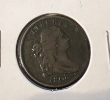1808 DRAPED BUSTHALF CENT GRADES VG-FINE READ  ACTUAL COIN  #9592