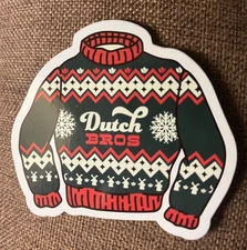 Dutch Bros Employee Exclusive Christmas Sweater Sticker 