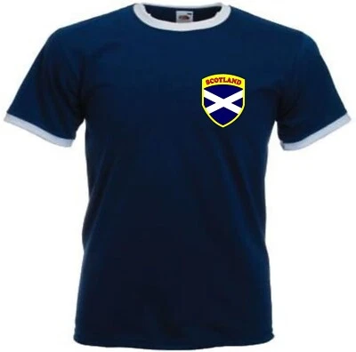 Scotland Scottish Soccer Football Soccer Shield Crest Retro T-Shirt Unisex Adult
