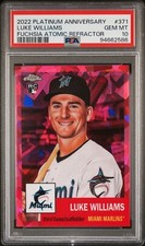 Luke Williams - 2022 Topps Platinum Anniversary Fuchsia Atomic Refractor  PSA 10