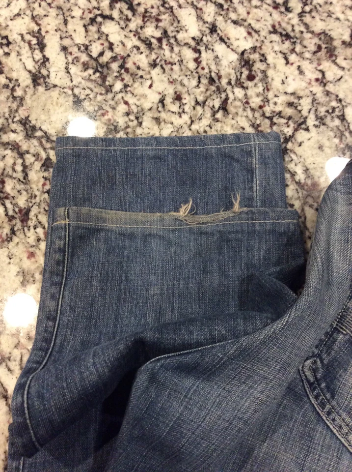 Distressed Dylan & George 男式牛仔裤 STEPHAN 直筒尺寸 34W 30L 美国制造 — 第 4/4 张图片