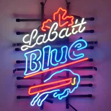 Labatt Blue Beer Buffalo Bills 20"x16" Neon Light Sign Lamp Bar Open Man Cave