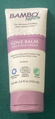 Bambo Nature Love Balm Soothing Cream For Babies Natural Organic 3.4oz BrandNew!