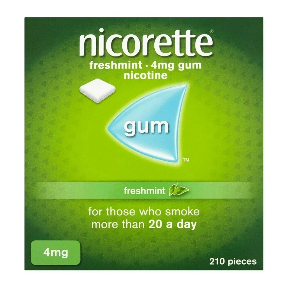 Жевательная резинка Nicorette 4 мг свежая мята 210 штук - упаковка из 3 - Изображение 2 из 2