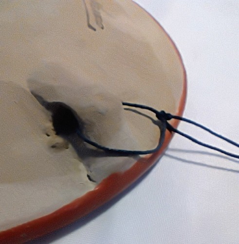 Tonala Mexiko Volkskunst brünierte Keramik Teller/Wandbehang 7. 25" Ente signiert - Bild 4 von 5