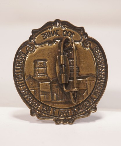 100 Ans De L'Association Des Mineurs D'Auerbach Broche Commémorative 1990 Mineur - Picture 3 of 3