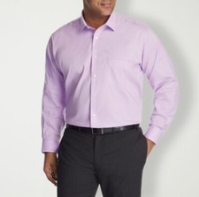 Van Heusen NWT 20 35/36 Lavender Shirt Tall Fit Stain Shield Stop Odor Prevent