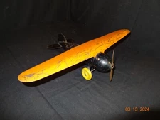 WYANDOTTE ANTIQUE TOY PLANE DETROIT LOCKHEED VEGA PRESSED STEEL AIRPLANE -1930's