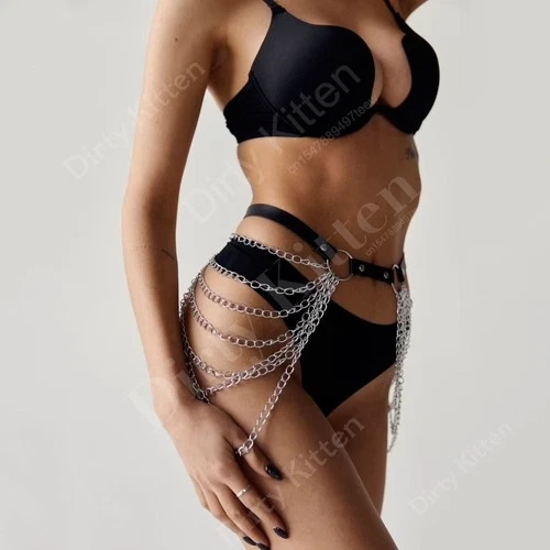 Sexy Body Women Leather Harness Belt Gothic HarnessSuspender Strap Garter Belt - Изображение 3 из 4