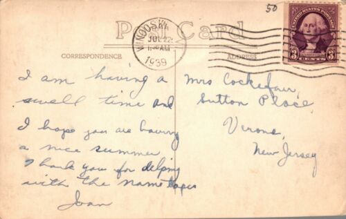 POSTCARD RPPC BAY FROM FENCING PLATFORM BROWN LEDGE CAMO MAKKETTSBAYVERMONT - Picture 2 of 2