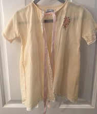 Vintage Hand Made by Imperial Madeira-Portugal Baby Girl Embroidered Robe