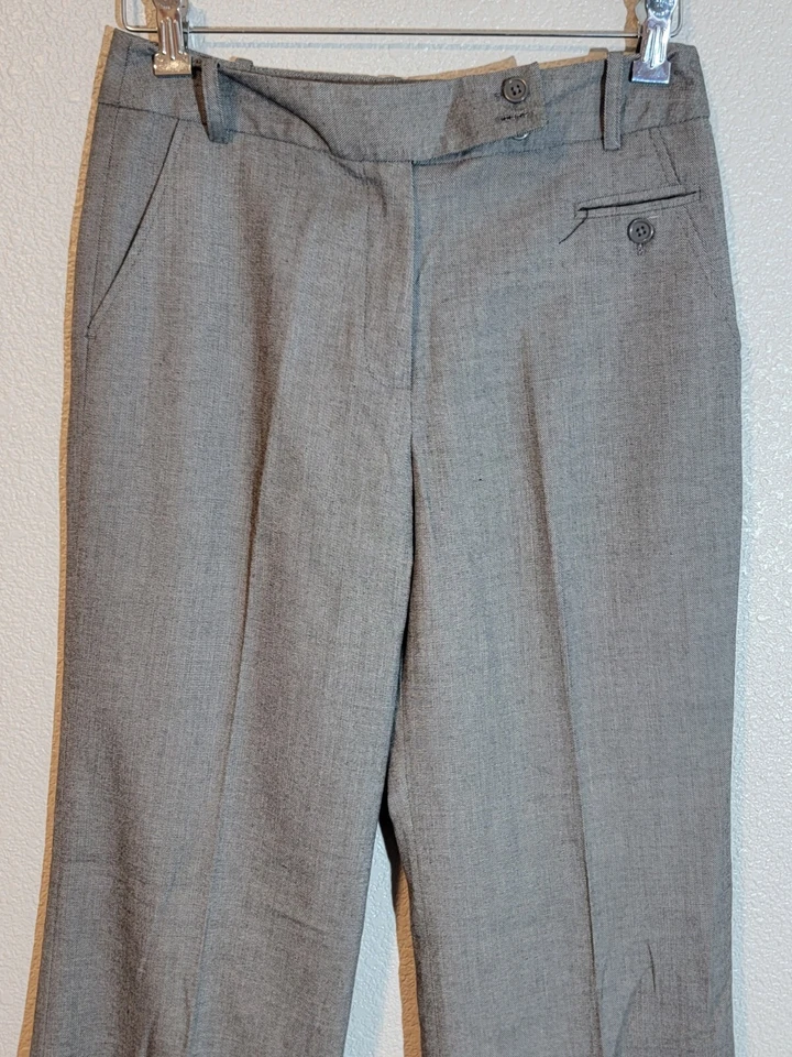 Larry Levin Vestido Pantalones Mujer Talla 4 Pierna Ancha Alto Frente Plano Gris Foto 4 de 4