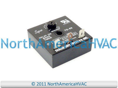 Delay On Make Timer Relay 1-5 Min 19-250 VAC Replaces Supco TD-69 TD69 EAC701