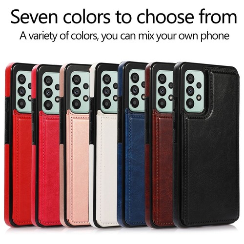 Leather Card Slot Wallet Case Cover Kickstand For Samsung Galaxy A13 A33 A53 A73 - Picture 12 of 81