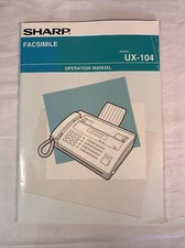Sharp Facsimile Operation Manual UX-104