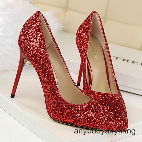 Women's Classic Stiletto Glitter Corset High Heel Party Club Wedding Pumps Shoes - Picture 22 of 73