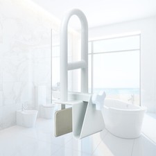 Bath Safety Bar Bathtub Rail Grab White Bathroom Shower Handle Tub