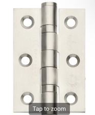 Grade 7 Fire Rated Ball Bearing Hinge Satin Stainless Steel 76mm - Pack of 3