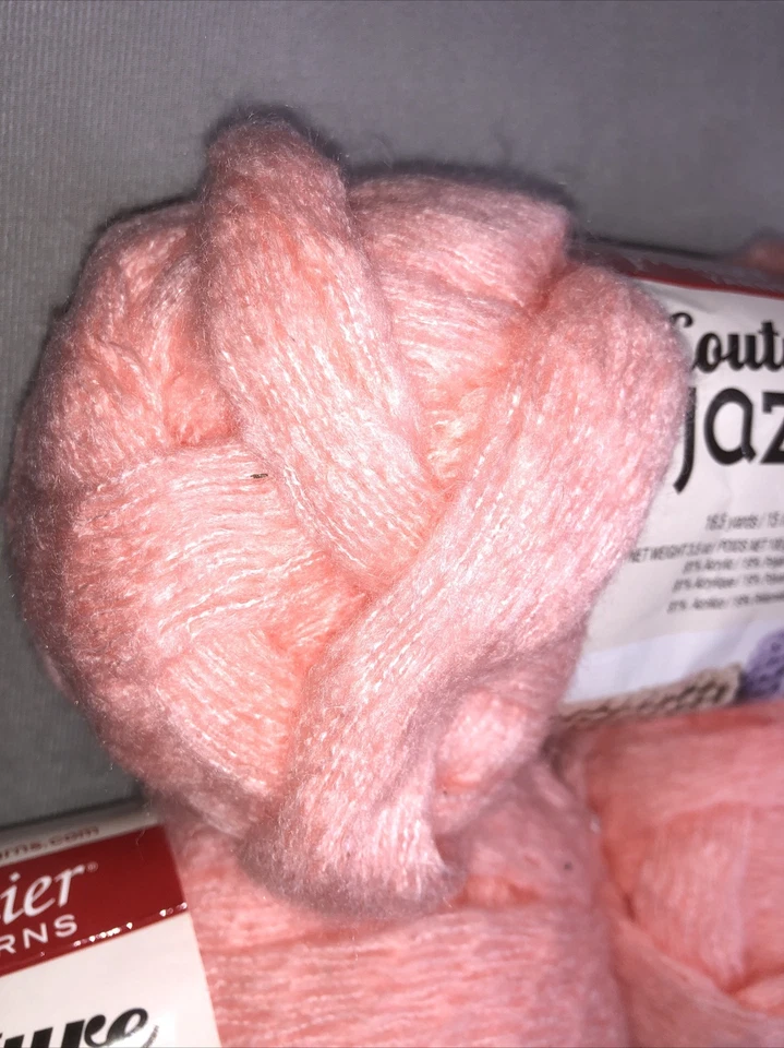 Premier Yarns Couture Jazz Color 26-42 Soft Coral LOT OF 7 SKEINS - Image 4 of 4