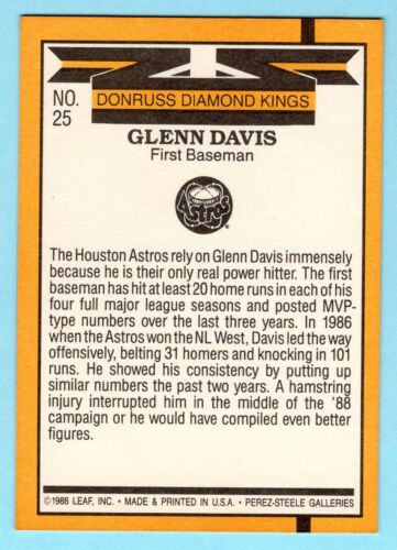 1989 Donruss "Diamond Kings" - Pick Card For SET - MLB - Picture 51 of 55