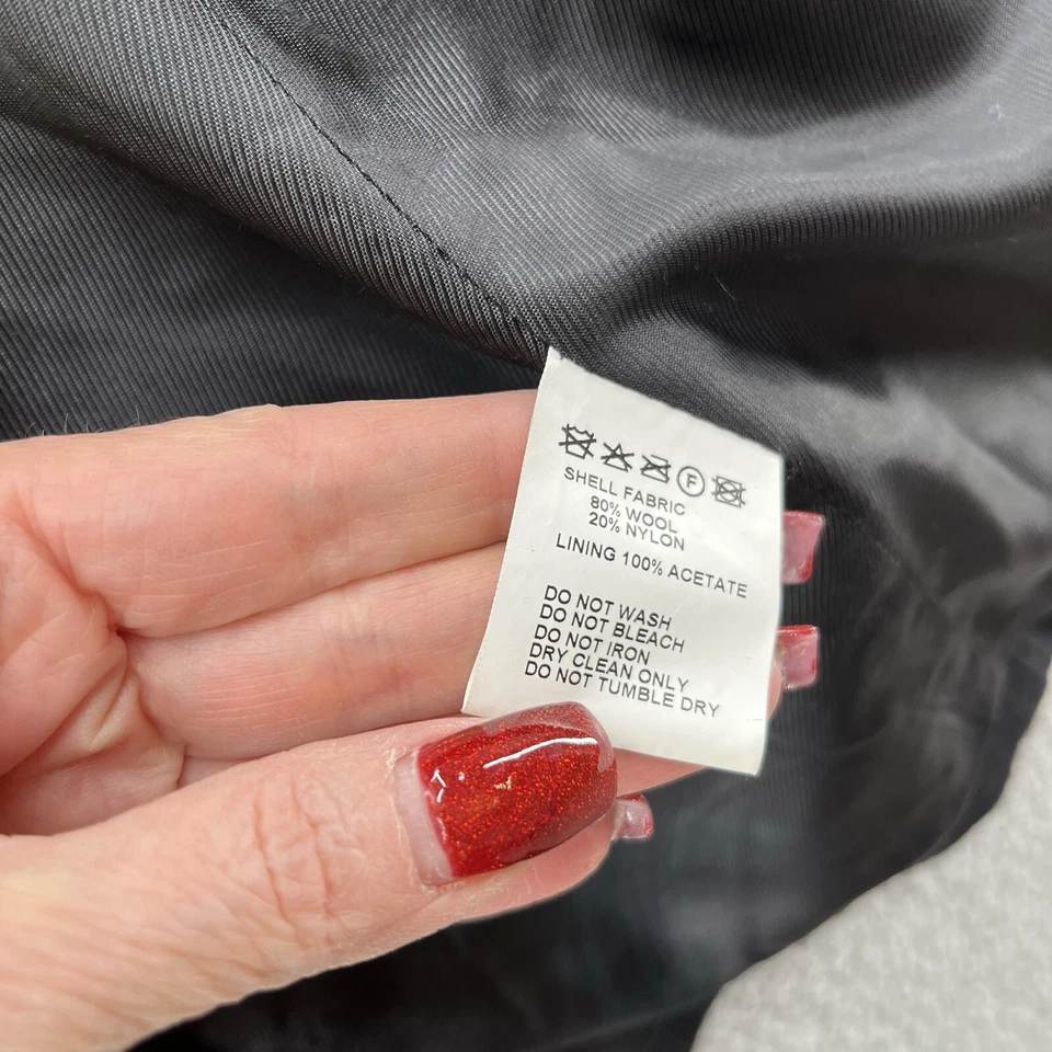 VTG US Navy Peacoat Womens Large Black Wool Double Breasted US Military - Image 4 of 4