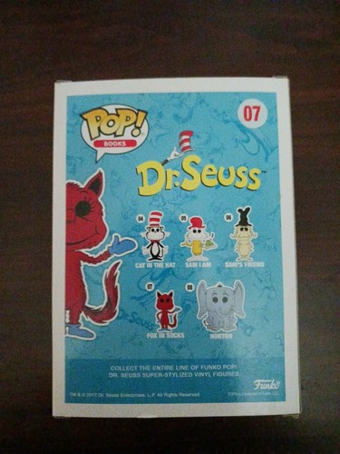 Funko Pop! Figura Vinilo Libros: Dr. Seuss - Zorro en Calcetines #07 NUEVO - Imagen 3 de 5