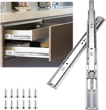 14 Inch Drawer Slides Soft Close Full Extension Ball Bearing 6 Pairs Heavy Duty