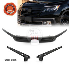 Front Bumper Grille Grill Trim Molding Gloss Black For Honda Ridgeline 2017-2020