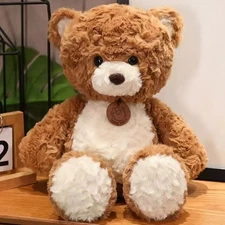Teddy Bear Pillow Plush Toy 13" Stuffed Animal Toddler Doll Gift for Kids