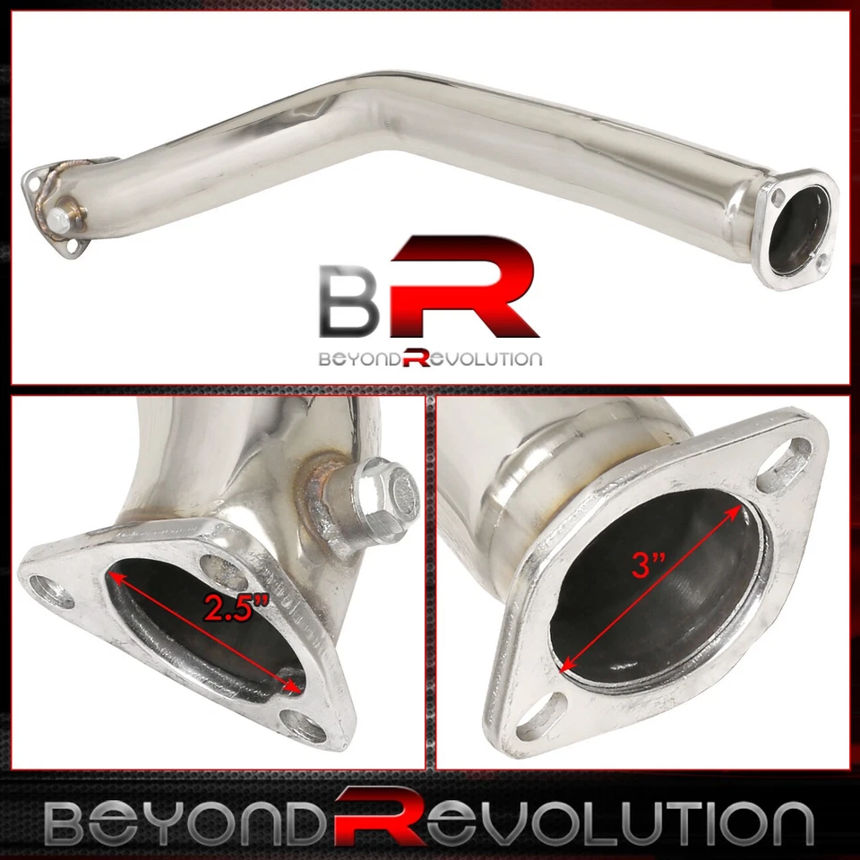 Para 1986-1992 RX7 FC3S JDM 3" 76mm Acero Inoxidable Escape 3 Pernos Turbo Tubo Foto 2 de 4