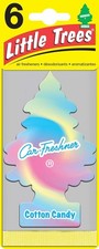 Little Trees Car Home Office Cardboard Hanging Air Freshener, Cotton Candy, 6PK