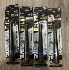 4 PK Milani Matte Eyeliner Mat Waterproof Hydrofuge 0.09 Oz Each 150 Black