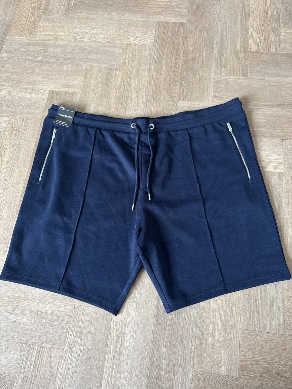 Marks and Spencer Men’s Autograph Pintuck Shorts Soft Touch Cotton Blend 3XL