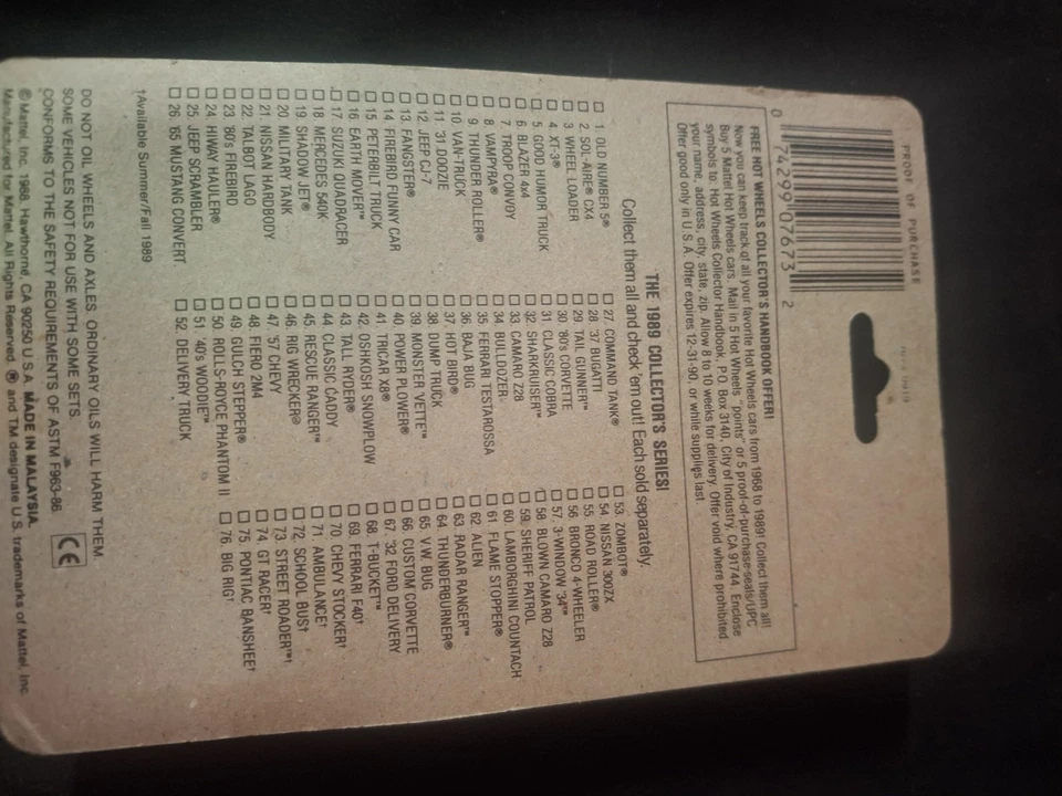 1988 年美泰风火轮经典 T 桶 #7673 — 第 2/4 张图片