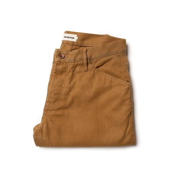 Men Taylor Stitch Trousers Brown Moleskin 31