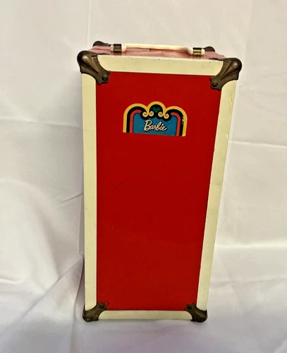 Vintage Barbie Wardrobe /Carrying Case Red 13 x 6 1/4 inches
