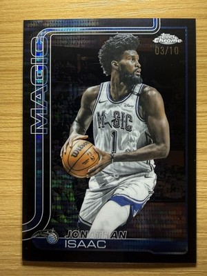 2025-26 Topps Chrome #167 Jonathan Isaac Black Pulsar Refractor #/10