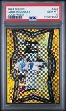 2024 Panini Select Ladd McConkey #478 Gold Field Level /10 (RC) PSA 10 POP 5