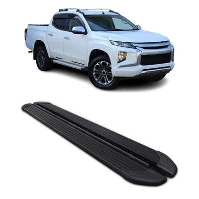 Marchepieds Latéraux pour Mitsubishi00 V 2015-2023 Noir Aluminium 2Pcs - Photo 1/4
