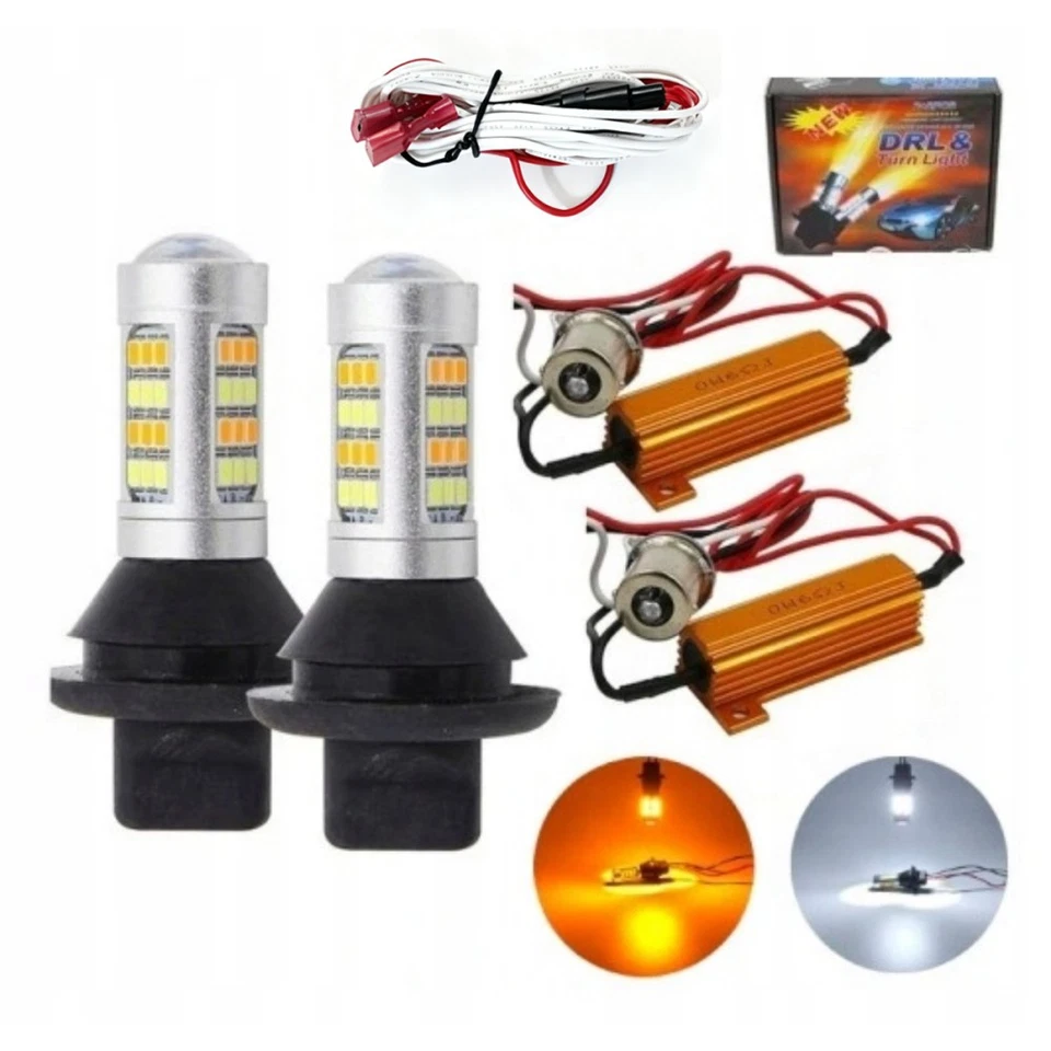 2X Auto LED Tagfahrlicht Blinker Tagfahrleuchten DRL Scheinwerfer Universal 12V - Bild 3 von 4