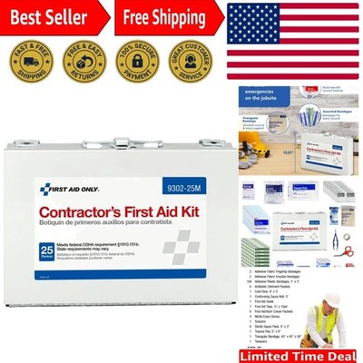 Portable 178-Piece Construction First Aid Kit - Ideal for Job Sites & Home Use