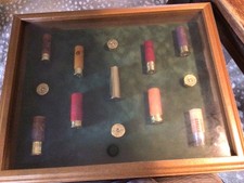 Vintage Empty Shotgun Shell DISPLAY BOARD hunting western cabin decor
