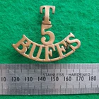 WW1 5th Territorial Battalion Buffs Royal East Kent Shoulder Title Badge