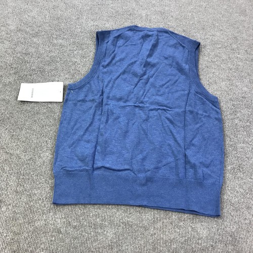 Brooks Brothers Sweater Vest Mens Medium Blue Supima Cotton V Neck Pullover - Picture 4 of 10