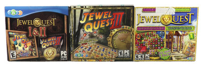 Lot of 3 Jewel Quest PC CD-ROM Games 1 & 2, 3, The Sleepless Star Seventh Gate