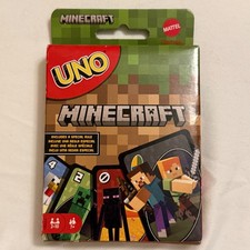 Mattel UNO Minecraft New Card Game & Mystery Stamper Bundle