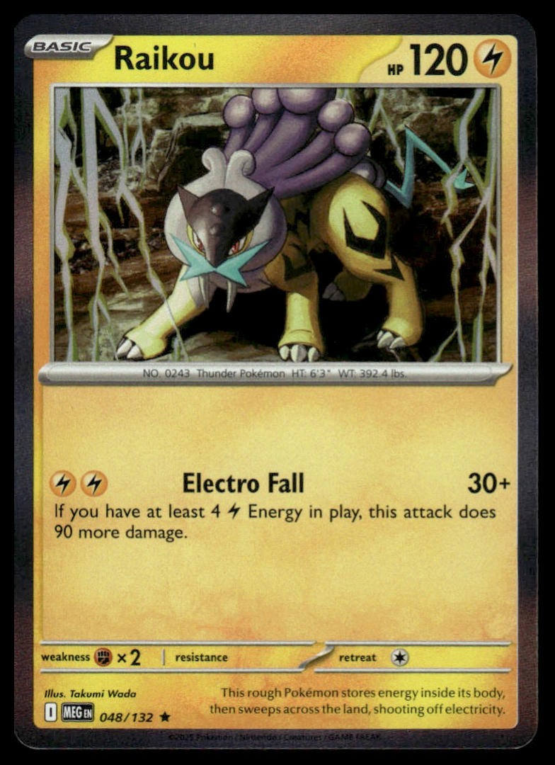 Raikou ME01: Mega Evolution #048/132 Holo NM