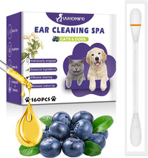 2-In-1 Pet Ear Cleaner Swabs   Natural  Gentle Ear Cleaner for Dogs  Cats   Re