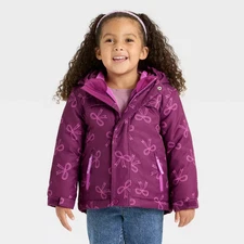 Toddler Girls' Bow 3-in-1 Snowplay Jacket - Cat & Jack Berry Purple