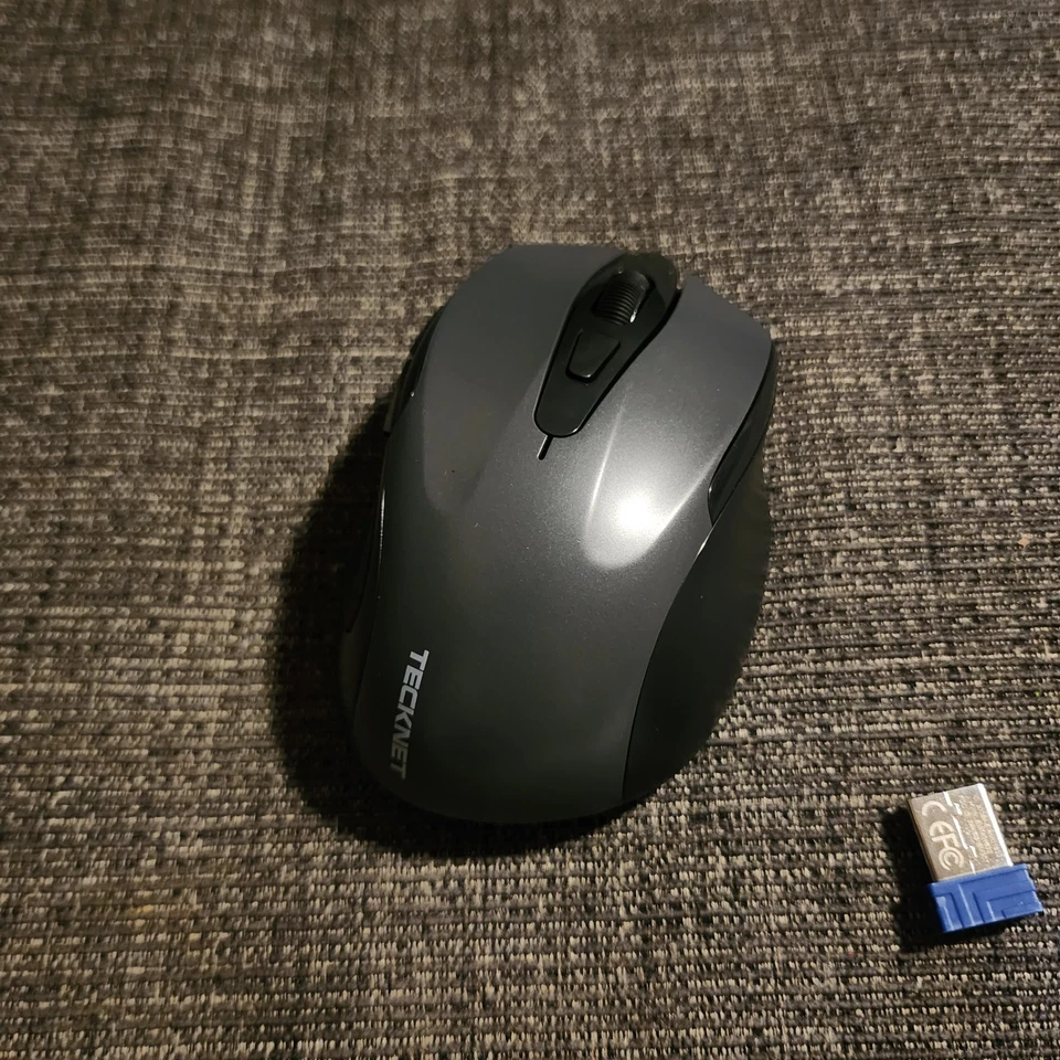 TECKNET BM307 Cordless Bluetooth Wireless Optical Mouse Black & Gray New In Box - Image 2 of 4